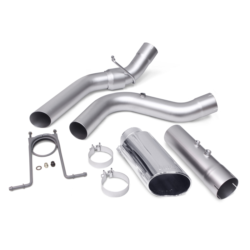 GMC Sierra 3500 Performance Exhaust - Single Rear Exit - Banks Power - Monster Exhaust System with Chrome SideKick Tip - Chrome - `17-`19